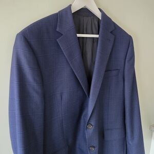 Lauren Ralph Lauren 44R Old Money Modern Preppy Office Formal Glen Plaid Blazer